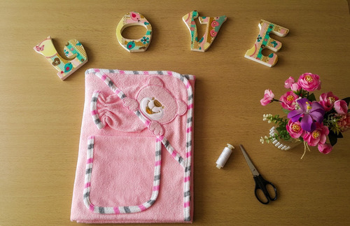 Toalla Para Bebe 100% Algodón + Accesorios