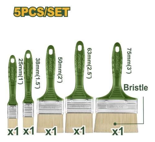 Set De Brochas Para Pintura En Base De Aceite 5pcs - Jdpb195