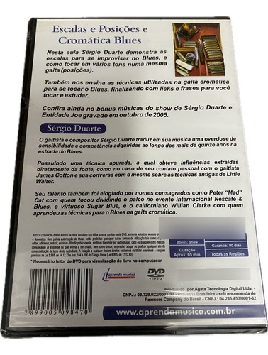 Curso De Gaita Em Kit 3 Dvd Flavio Guimaraes / Sergio Duarte