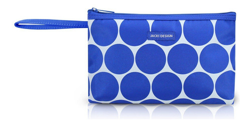 Necessaire Com Alça Tamanho Grande Dots Jacki Design Cor Salmão Desenho Do Tecido Geométrico
