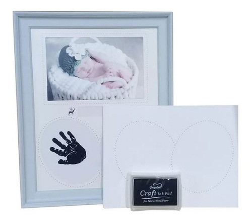 Porta Retratos Para Bebe Con Almohadilla Para Huella