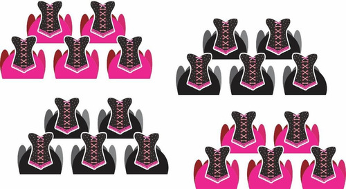 Imagem 6 de 7 de Kit Festa Chá De Lingerie (pink E Preto) 107 Peças