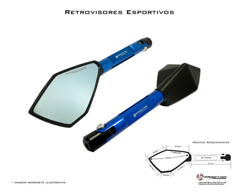 Retrovisor Esportivo E Manete Procton Yamaha Xj6 N E Xj6 F