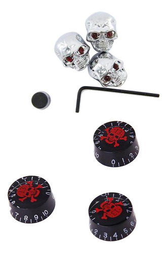 Hf 3 Pomos De Control De Calavera Para Guitarra Eléctrica