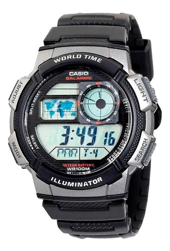 Reloj Casio Hora Mundial 5 Alarmas Chrono Timer Ae1000w Febo