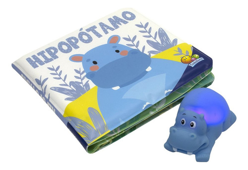 Livro Impermeável P/ Banho Hipopótamo Luminoso - Todolivro
