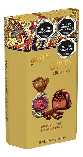 Estuche De Bombones Crispy Choco Nut Goplana 189g