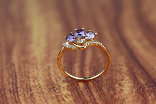 Anillos Compromiso Oro 18k Bugambilia Regalo Mujer Boda Dama