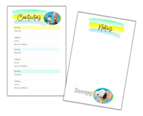 Archivo Imprimible Agenda Diaria 2025 Snoopy Pdf Portada Edi