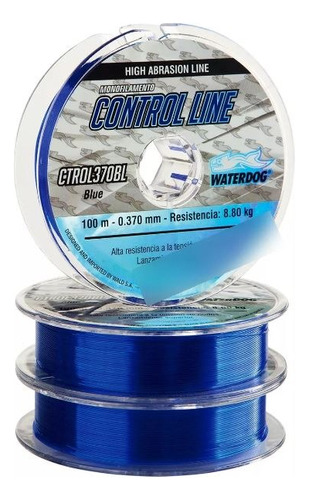Nylon Tanza Waterdog Control Line 0.52mm 100mts 17,3kg Color Azul