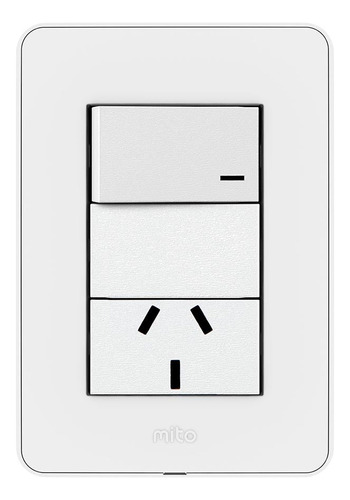 Llave De Luz Armada Toma 10a Y Tecla Punto Jeluz Mito (x5)