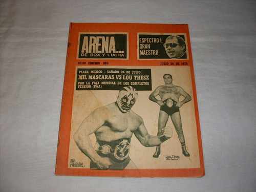 Revista Lucha Libre # 883 El Santo & Mil Mascaras  Año 1975