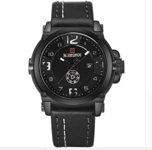 Relógio Naviforce Masculino Militar Esportivo Pulseira Couro