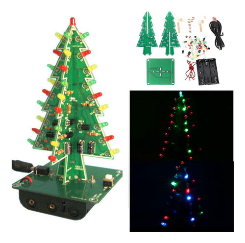Imagen 6 de 11 de Kit De Flash Led Colorido De Árbol De Navidad Rgb +