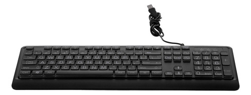 . Teclado Com Fio De Letras Grandes Branco Negrito Letras