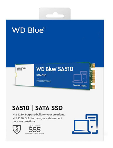 Imagen 2 de 10 de Disco Solido Interno Western Digital 250gb Blue 3d M2 2280