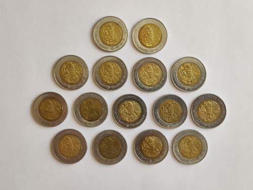 Set De 15 Monedas 5 Pesos Revolucion