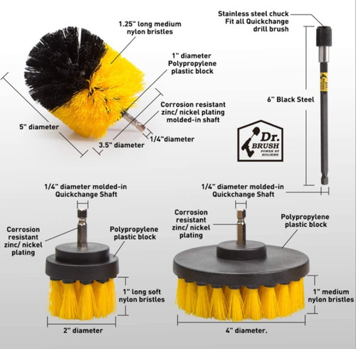 Imagen 4 de 8 de Limpieza Esponja Kit Cepillo Taladro 12 Pzas