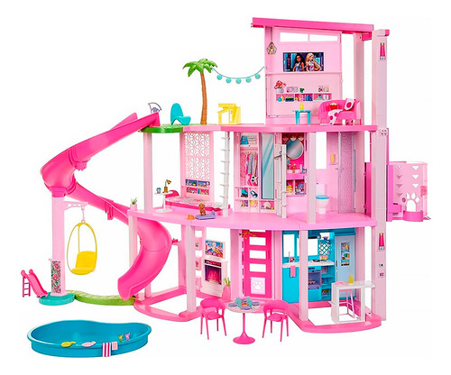 Barbie Dreamhouse Pool Party Doll House 75+ Pçs Hmx10 Mattel