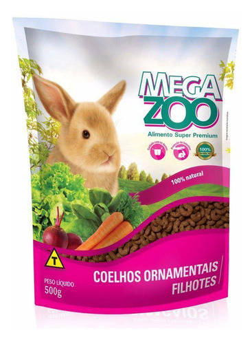 Ração Megazoo Coelhos Ornamentais Filhotes 500g