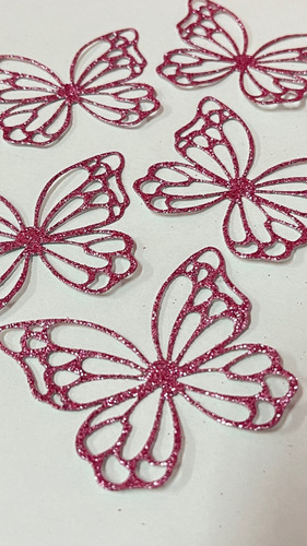 12 Mariposas Decorativas Perlada O Glitter