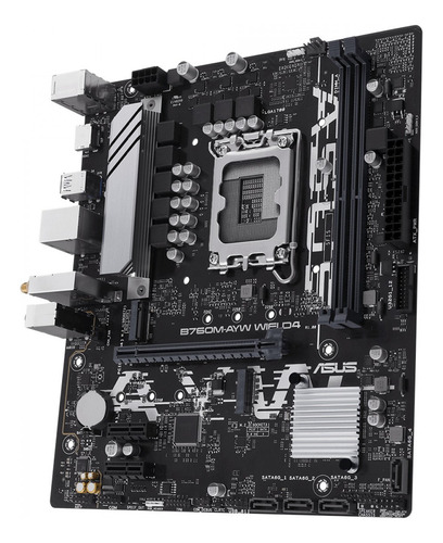 Placa Mãe Asus B760m-ayw Wifi D4, Lga 1700 B760 - Cor Preto