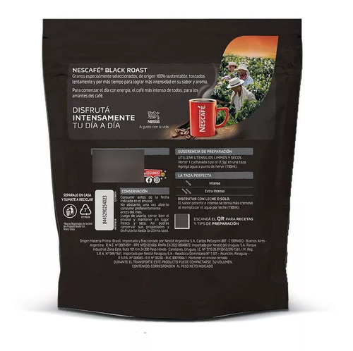 Cafe Nescafe Black Roast Instantaneo 110g Sin Azucar- Sin Ta