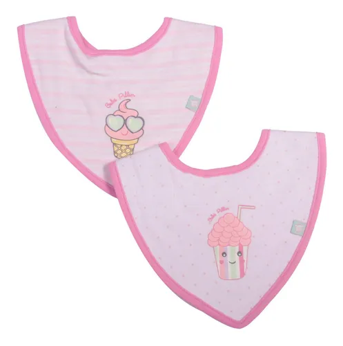 Set 2 Pzas Babero Niña Multicolor Pillin (pvw225sur)