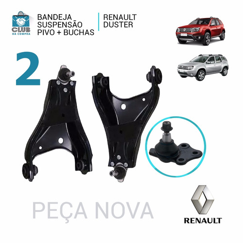 Jogo Bandeja Renault Duster Completa Pivo E Bucha