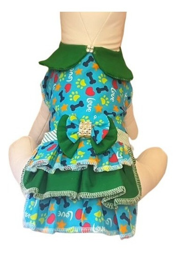 Roupa Pet - Vestido Frente Única Tam 2- Roupinha Cachorro