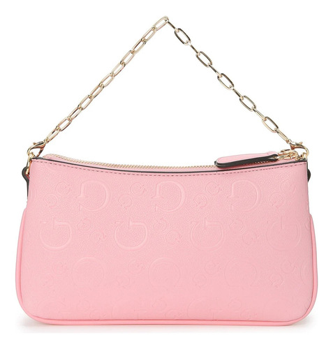 Bolsa Guess Factory Ag971770-poe Acabado De Los Herrajes Níquel Color Rosa Correa De Hombro Rosa Diseño De La Tela Lisa