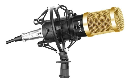 Micrófono Fifine F-800 Condensador Cardioide color negro/dorado