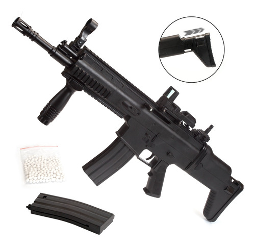 Fuisil De Asalto Airsoft Balines Replica Resorte 6mm Scar 