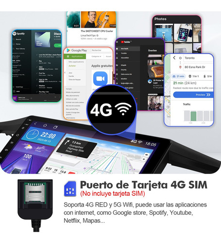 Estéreo 6+128g For Honda/crv/cr-v 2012-2016 4g Qled Carplay