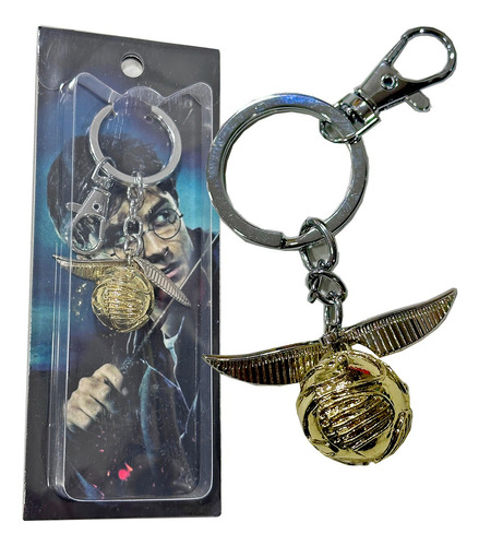 Harry Potter Llavero Snitch Pewter Original En Acero De Lujo