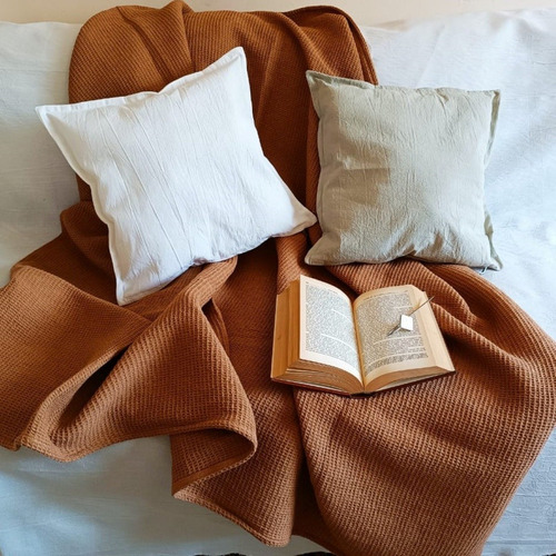 Imagen 2 de 8 de Manta Sillon Rustica Pie De Cama Decoracion Cubrecama 200 Cm