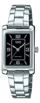 Comprar Reloj Mujer Casio Ltp-1234dd-1adf Core Ladies Correa Plateado Bisel Plateado Fondo Negro