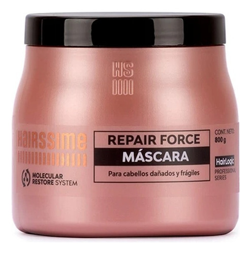 Máscara Hairssime Hair Logic Repair Force Dañado 800ml