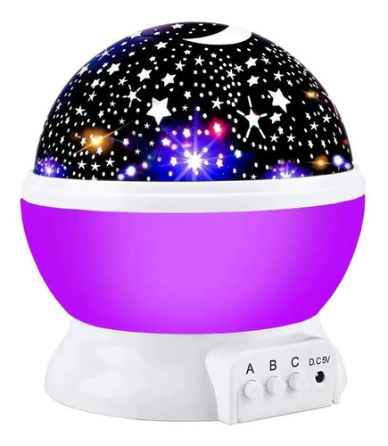 Lámpara Giratoria Proyector Lunas Estrellas Juguete Niños