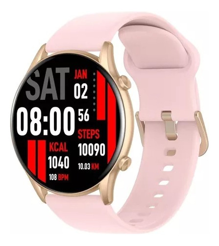 Smartwatch Reloj Inteligente Kieslect Kr 1.32 Rosa Llamadas