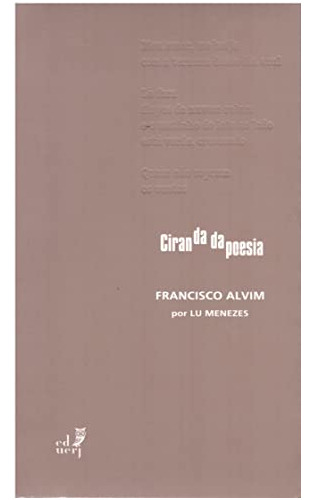 Libro Francisco Alvim Coleção Ciranda Da Poesia De Lu Meneze