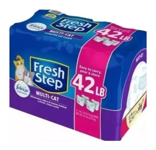 Arenas Para  Gatos Fresh Step Febreze Multi Cat 19kg 