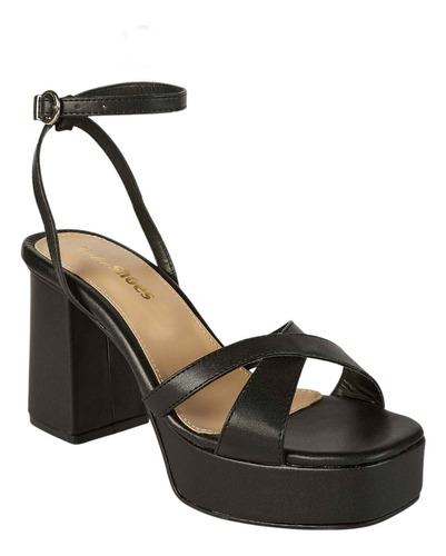 Zapatillas De Dama Estilo 0401 Color Negro Altura 10 Cm