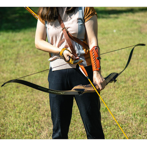 Juego De Arco Recurvo Deerseeker 62 Pulgadas Para Adultos Y Marrón Ambidiestro