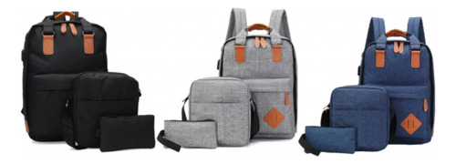 Mochila Escolar Para Laptop X3 Casual Viaje C/ Power Bank