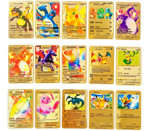 Tarjeta Charizard Chapada En Oro Vmax Dx 55 Piezas Pokémon M