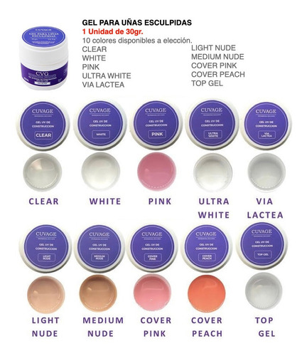 Imagen 5 de 5 de Kit Construccion De Uñas Esculpidas Gel Combo 8u Gelificadas
