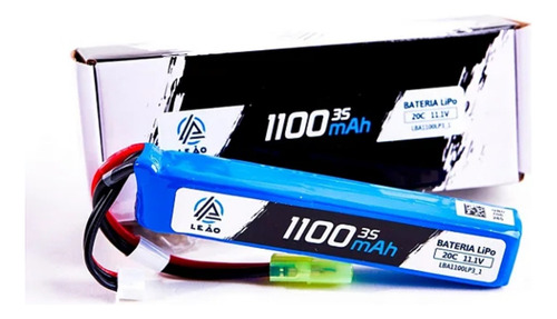 Bateria Airsoft Lipo 1100mah 11.1v 3s 20c Mini Tamiya 1 Pack
