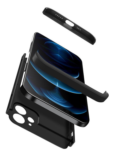 Imagen 4 de 8 de Carcasa Para iPhone 12 Proteccion 360° Antigolpes Gkk