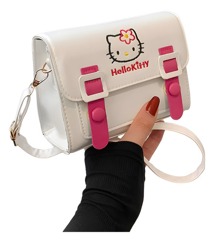 Bolso Hello Kitty Kawaii Bolsa Vinipiel Bordada Cosmetiquera